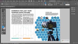 верстка перевода текста в Adobe Indesign